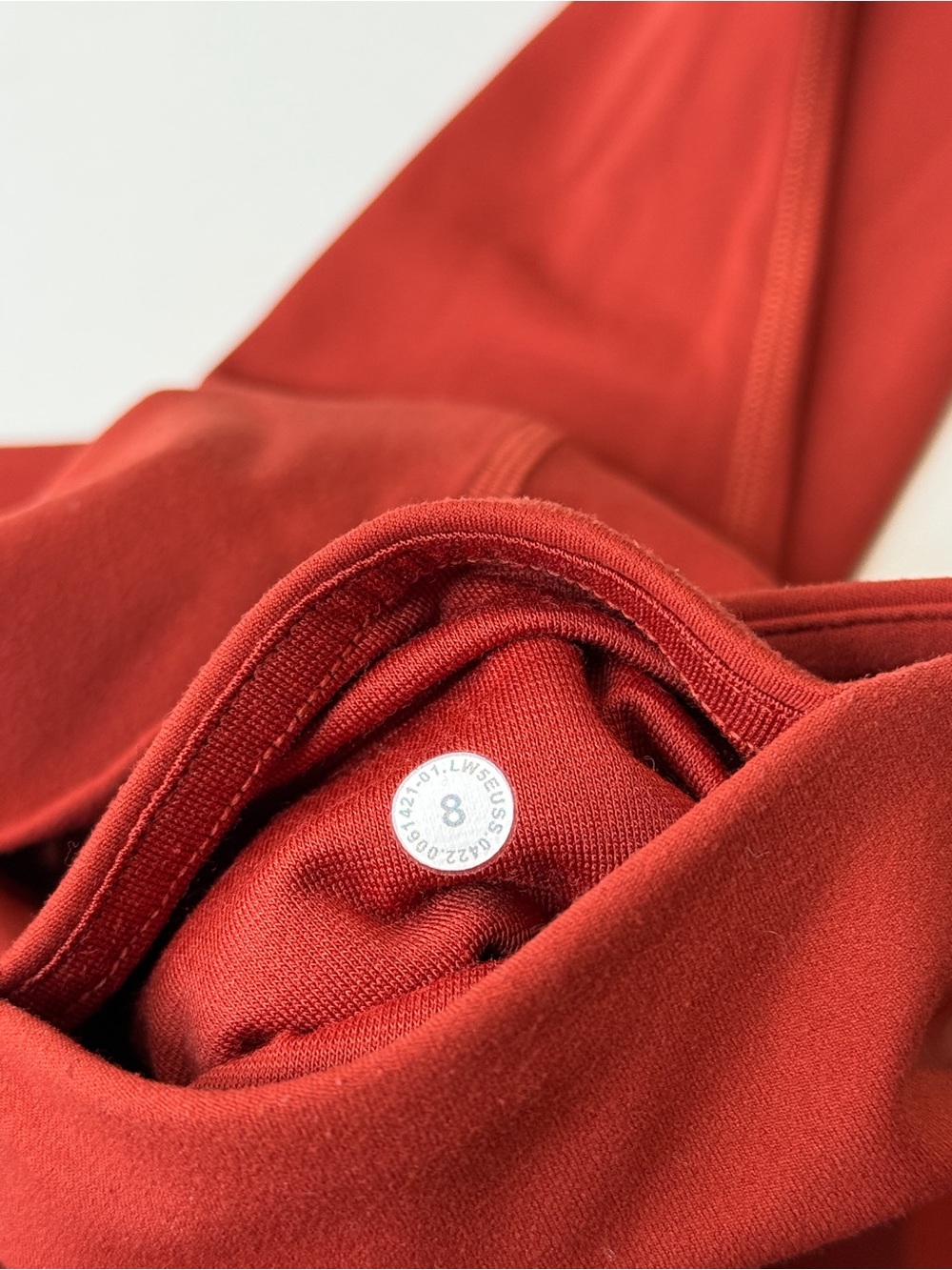 Lululemon Groove Super High Rise Flared Pant Nulu Red Rust Women’s Size 8 - Picture 9 of 9